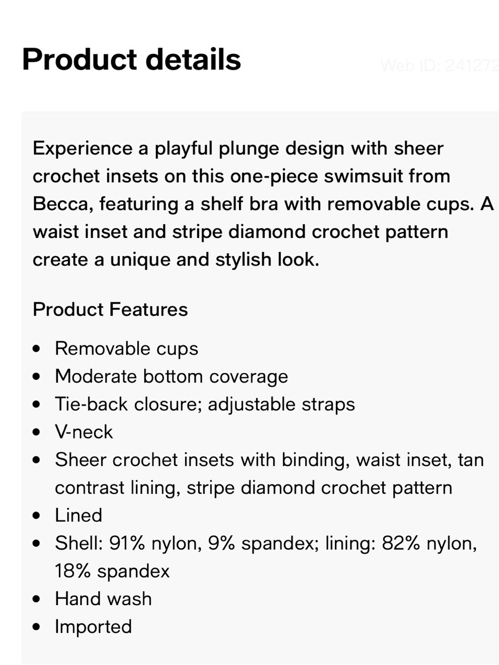 BECCA Color Play Crochet Plunge One-Piece Swimsuit - Picture 16 of 16